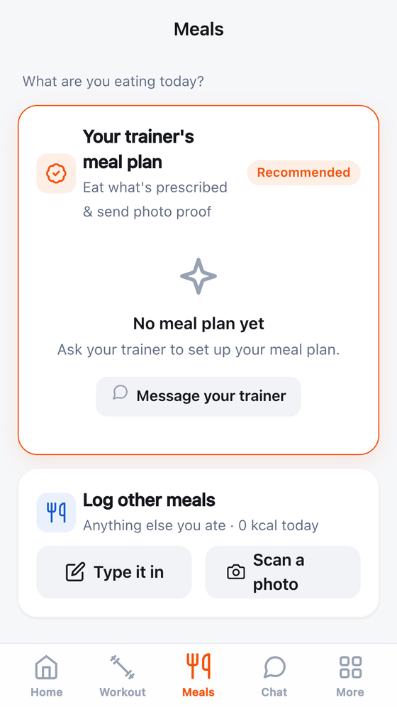 Meal tracking and AI food scan